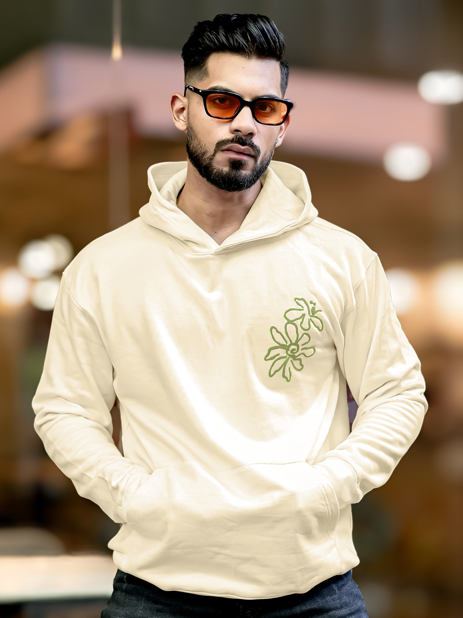 Seeds Cream Half White Sweatshirt