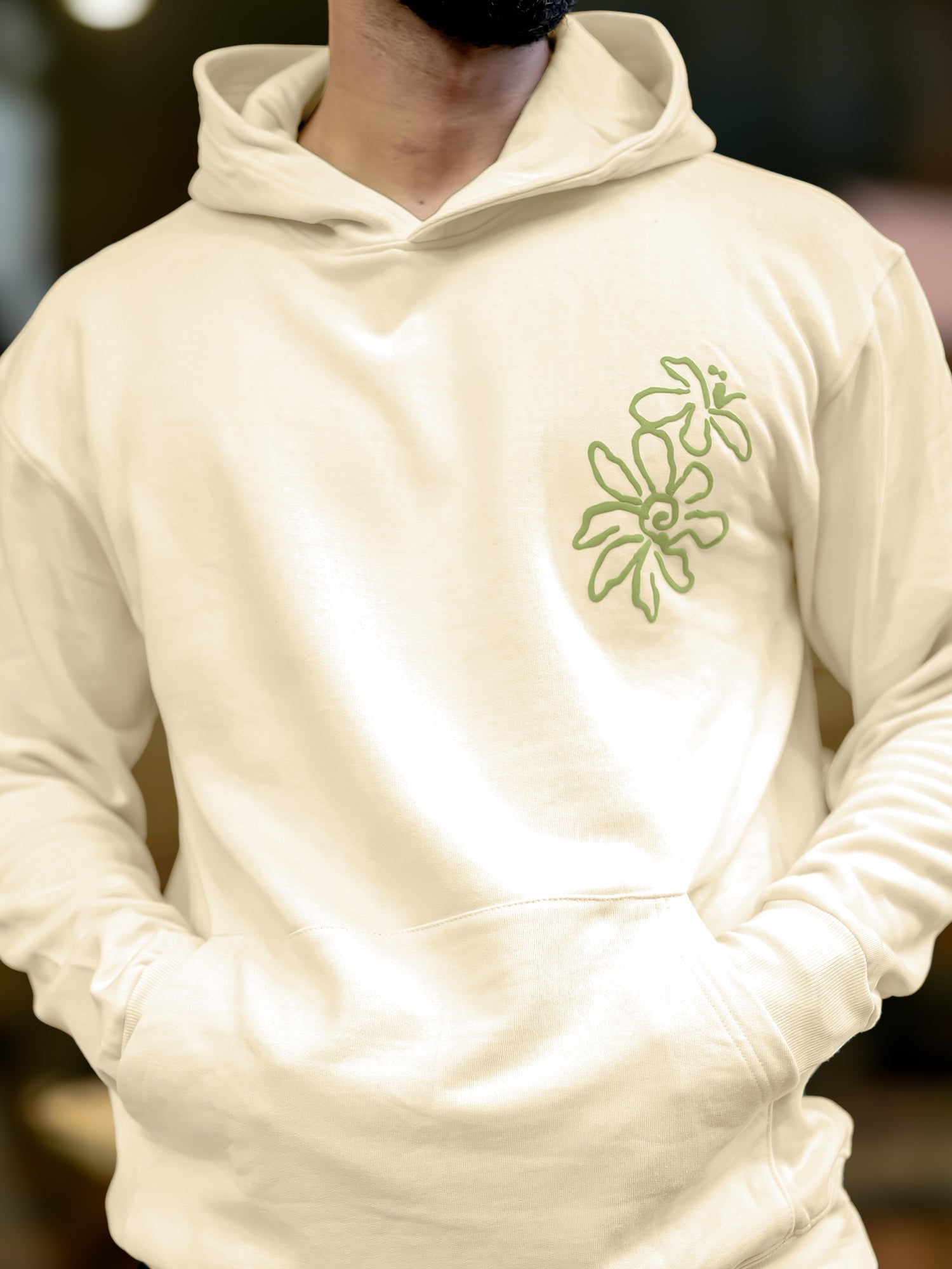 Seeds Cream Half White Sweatshirt