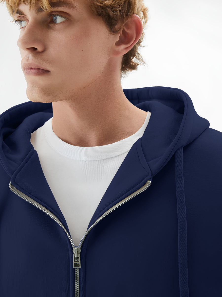 Navy full sleeve monochrome cozy cut sweatshirt for men - view 4