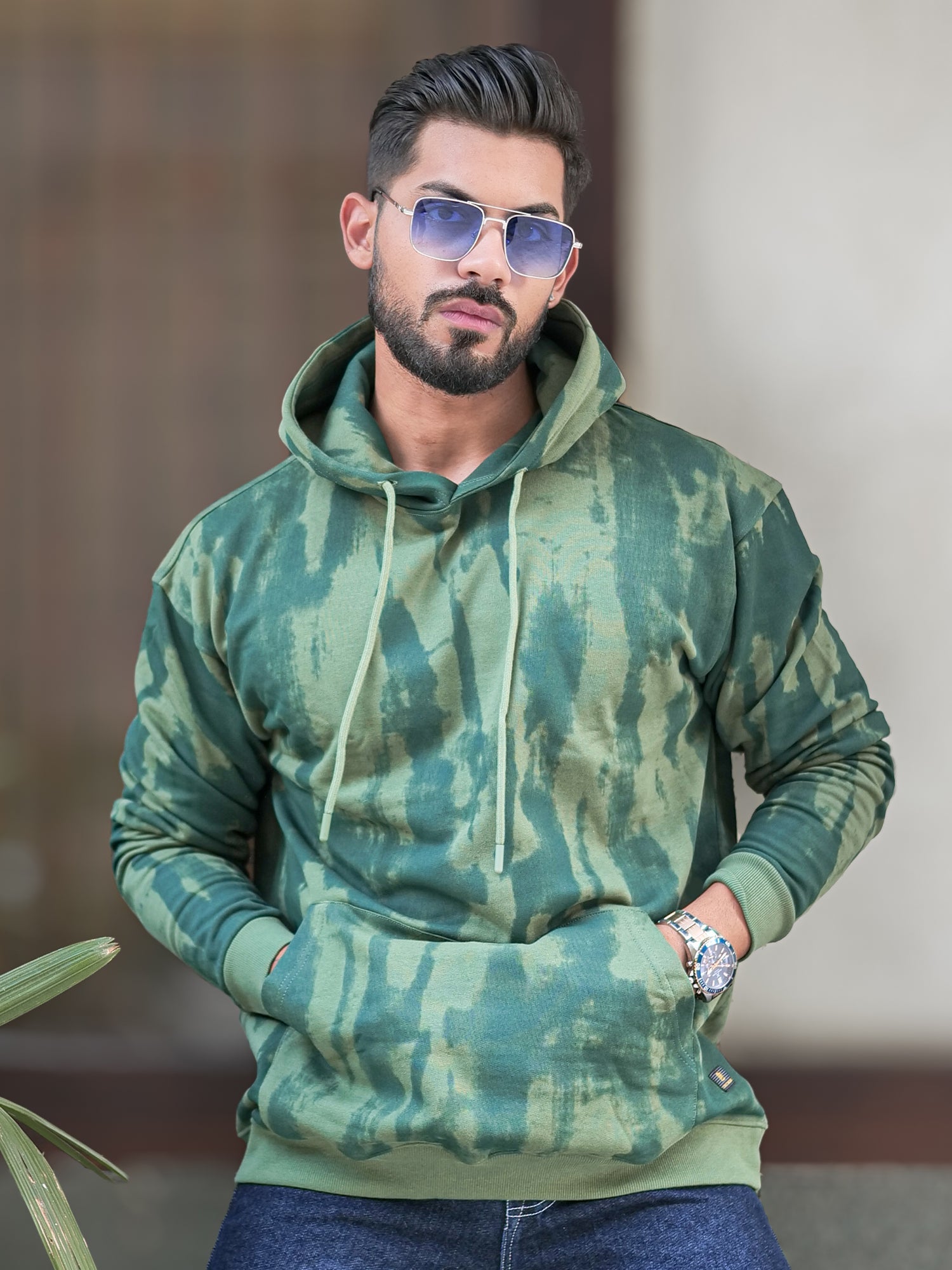 Splatter Spray Wave Green Sweatshirt