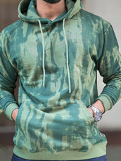 Splatter Spray Wave Green Full Sleeve Sweatshirt
