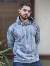 Splatter Spray Wave Light Grey Full Sleeve Sweatshirt