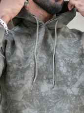Cloud Printed Olive Full Sleeve Sweatshirt