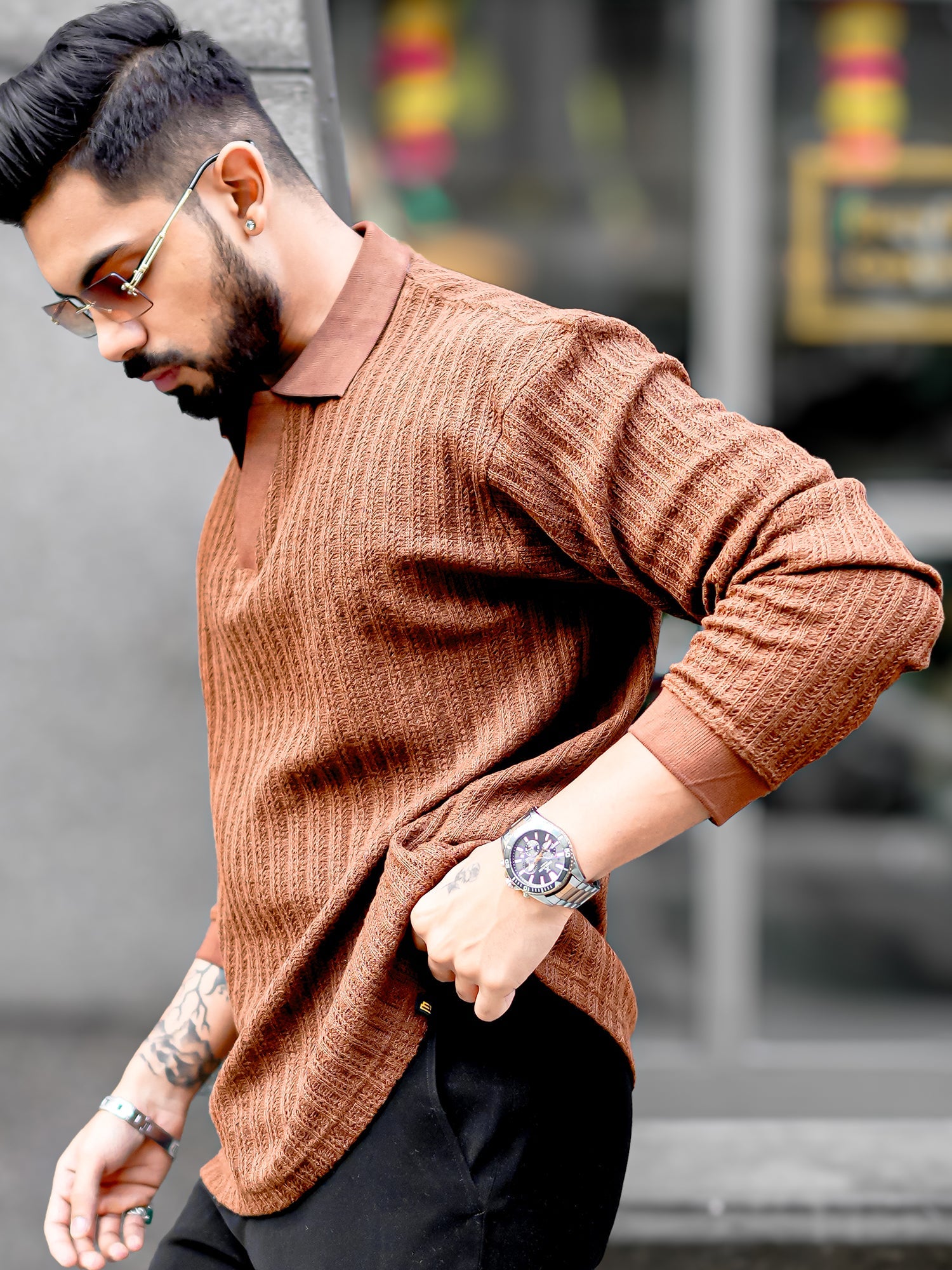 TeraKnit Brown Sweatshirt