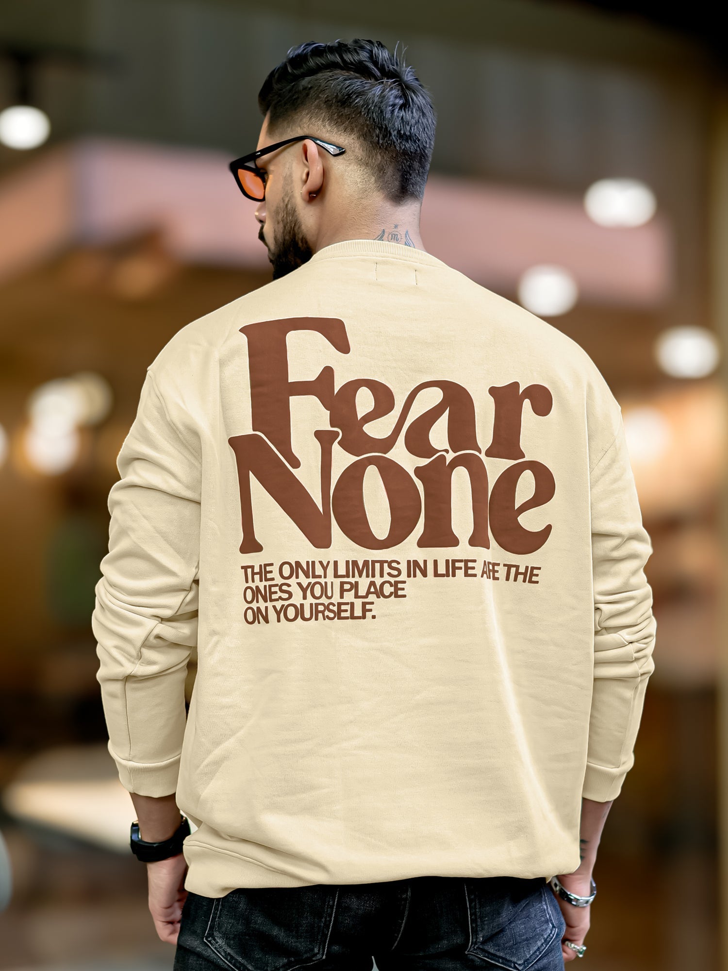 Beige Fear Sweatshirt