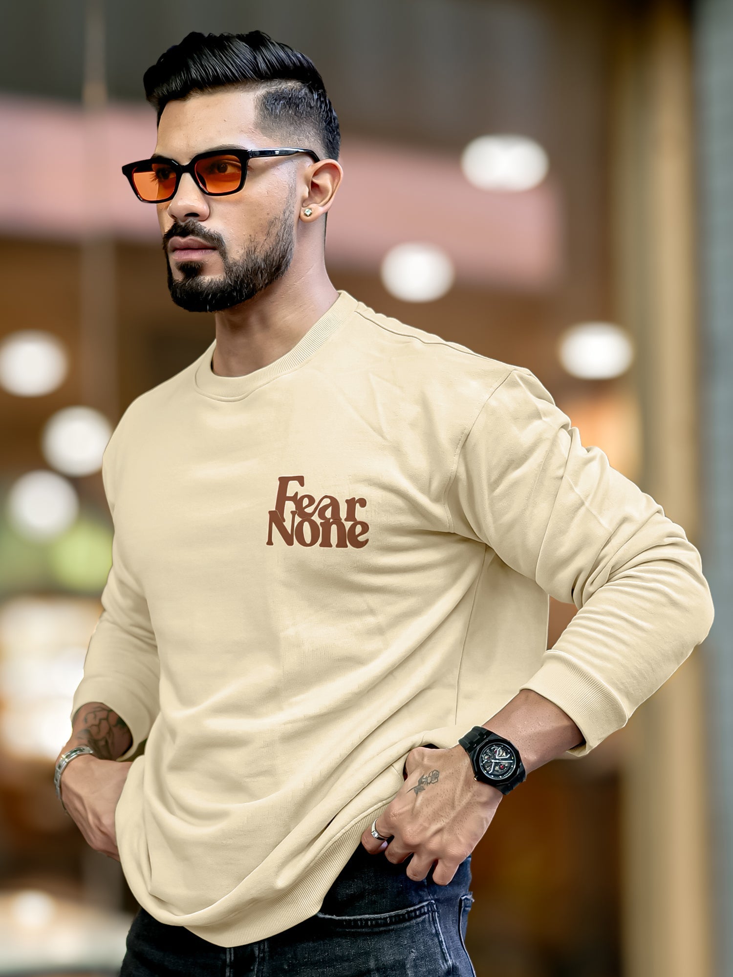 Beige Fear Sweatshirt