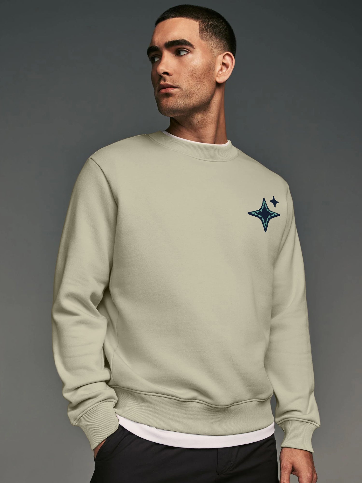 Star Beige Sweatshirt