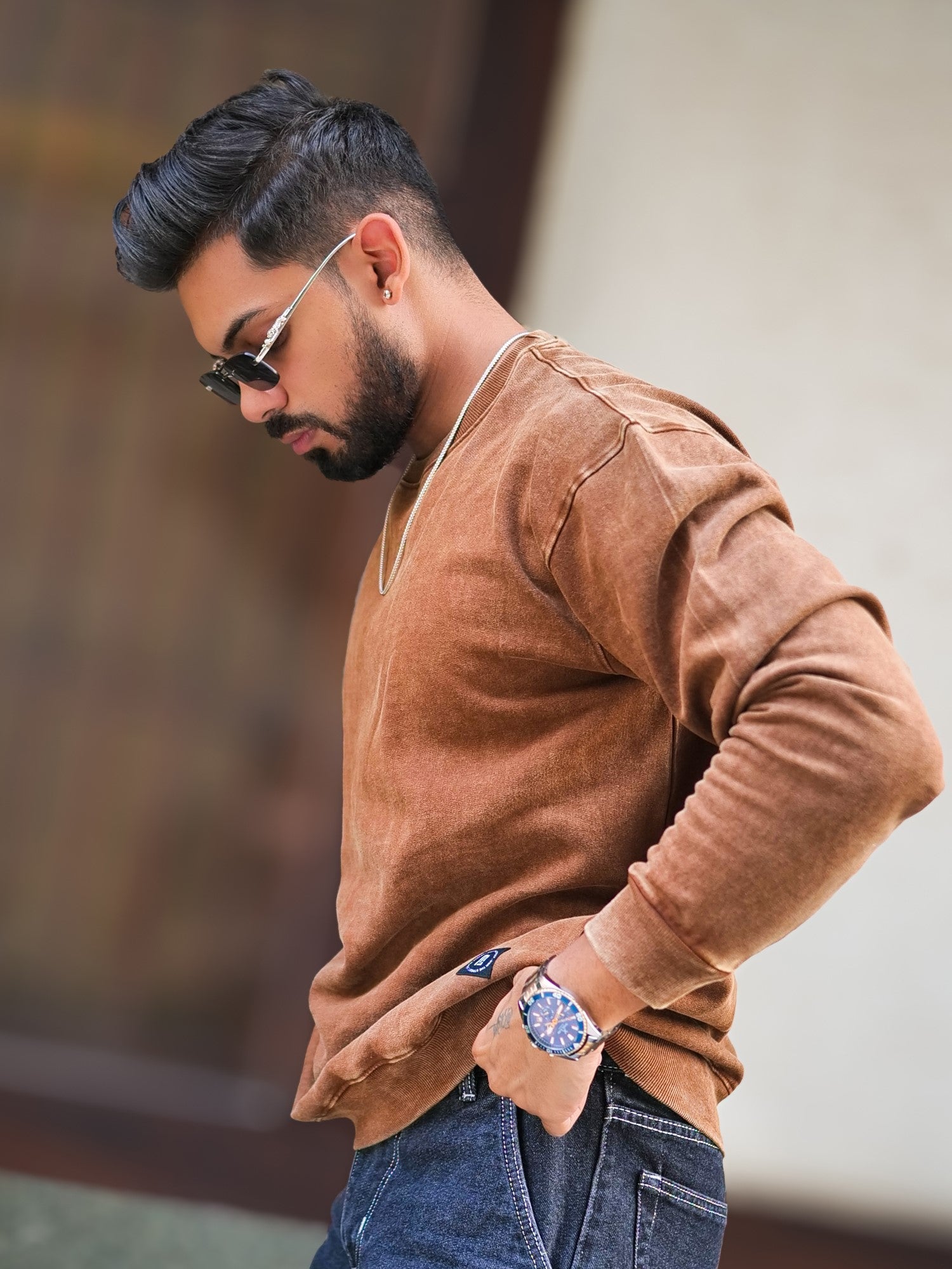 Rugged Brown Sweatshirt