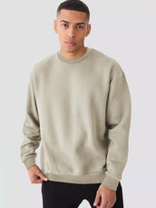 Biscuit cozy cut solid full sleeve sweatshirt for men