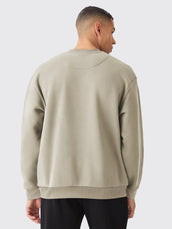Cozy Cut Solid Biscuit Full Sleeve Sweatshirt