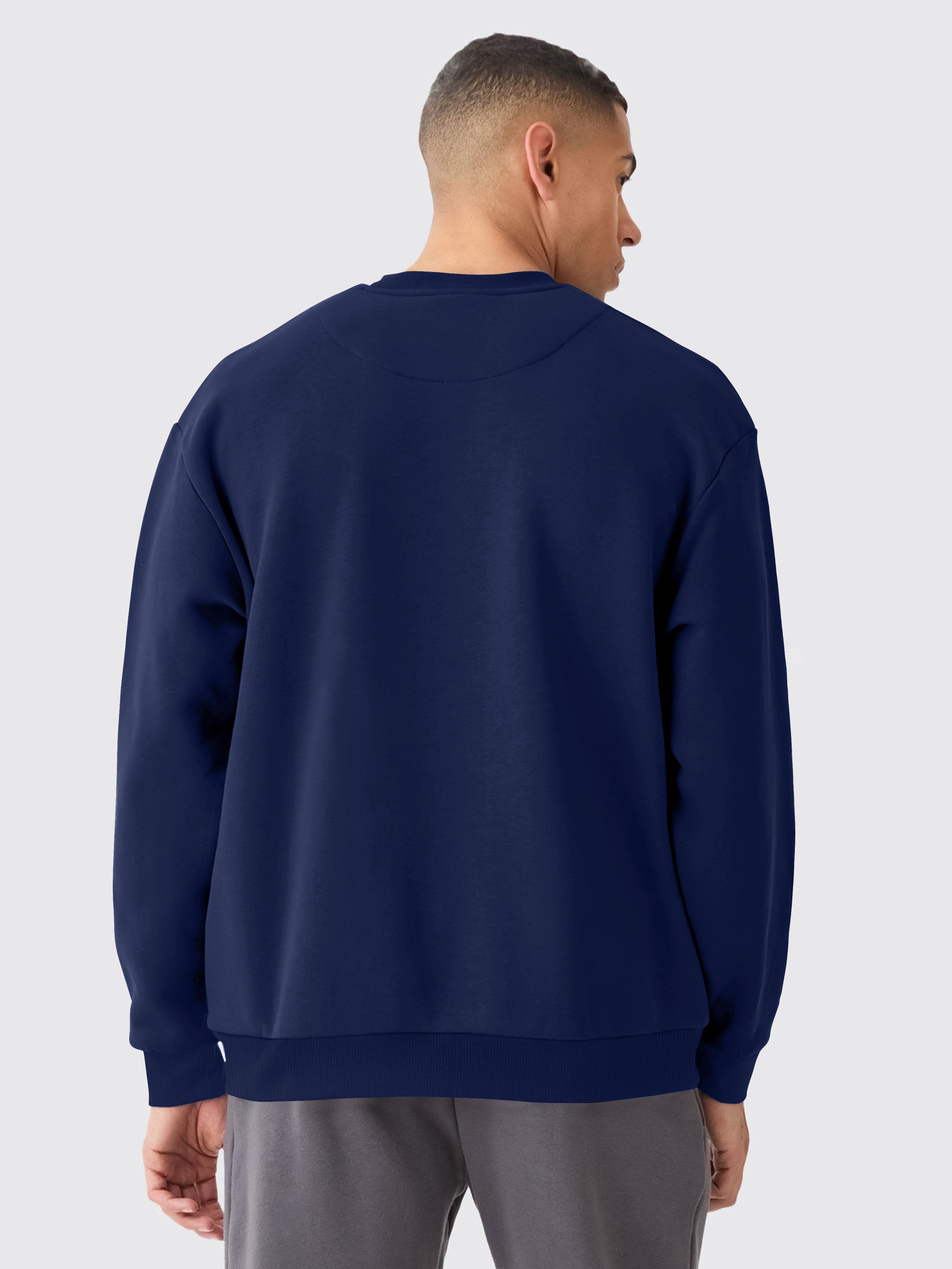 Cozy Cut Solid Navy Sweatshirt