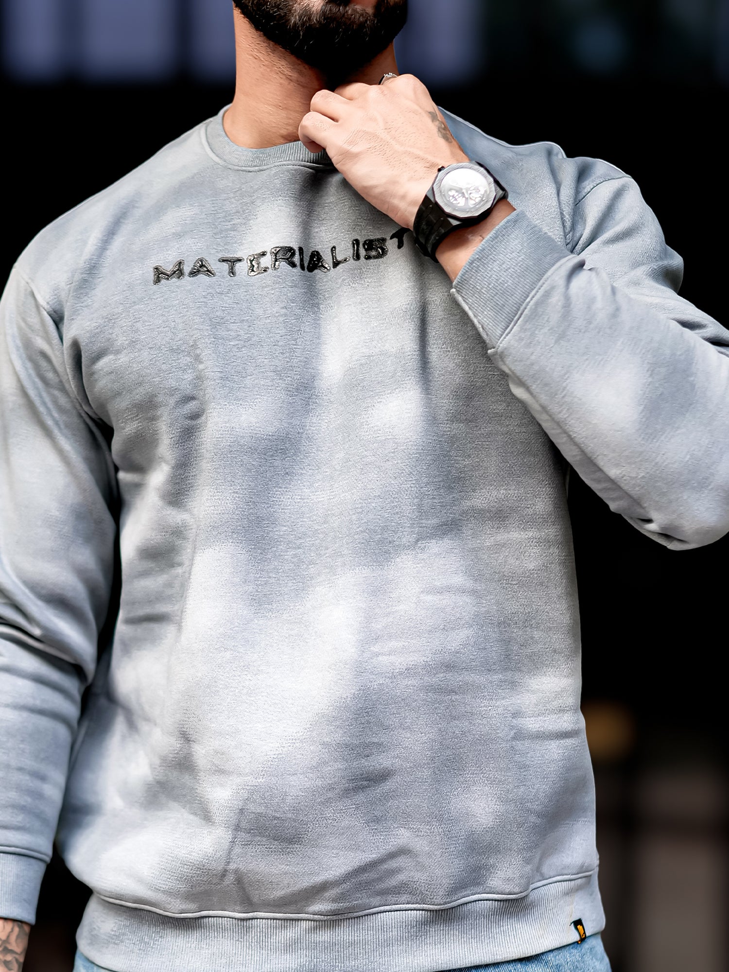 Materialistic Light Grey Sweatshirt