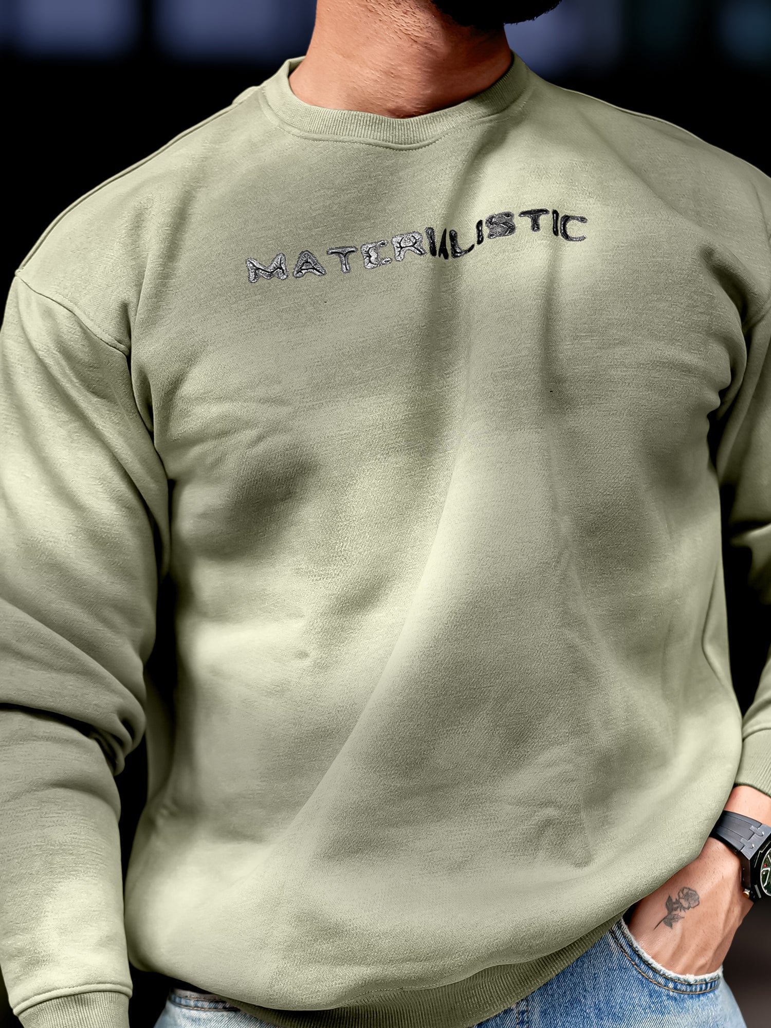 Materialistic Olive Sweatshirt