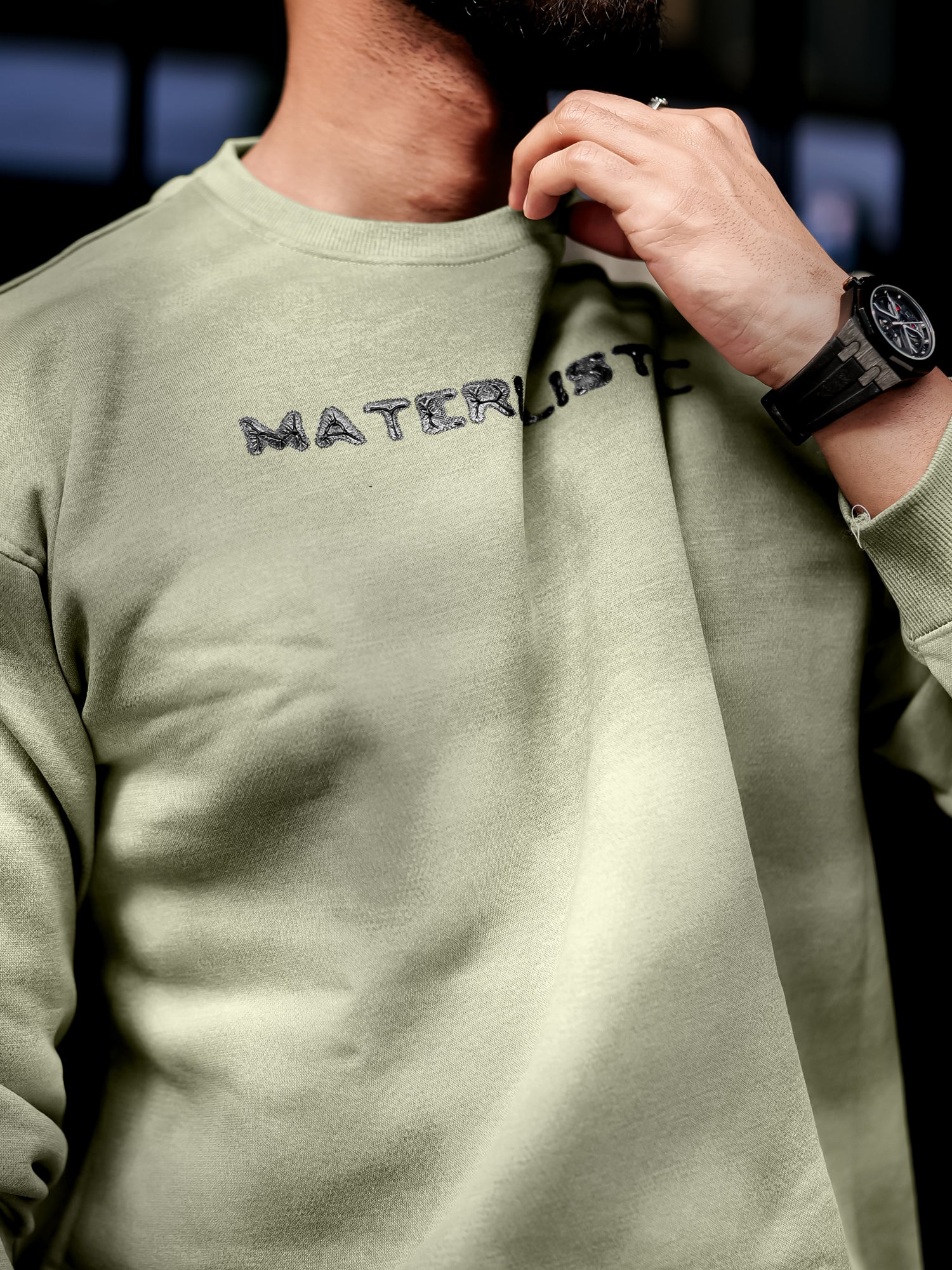 Materialistic Olive Sweatshirt