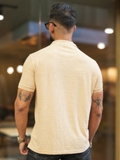 Towel Beige Half Sleeve T-Shirt
