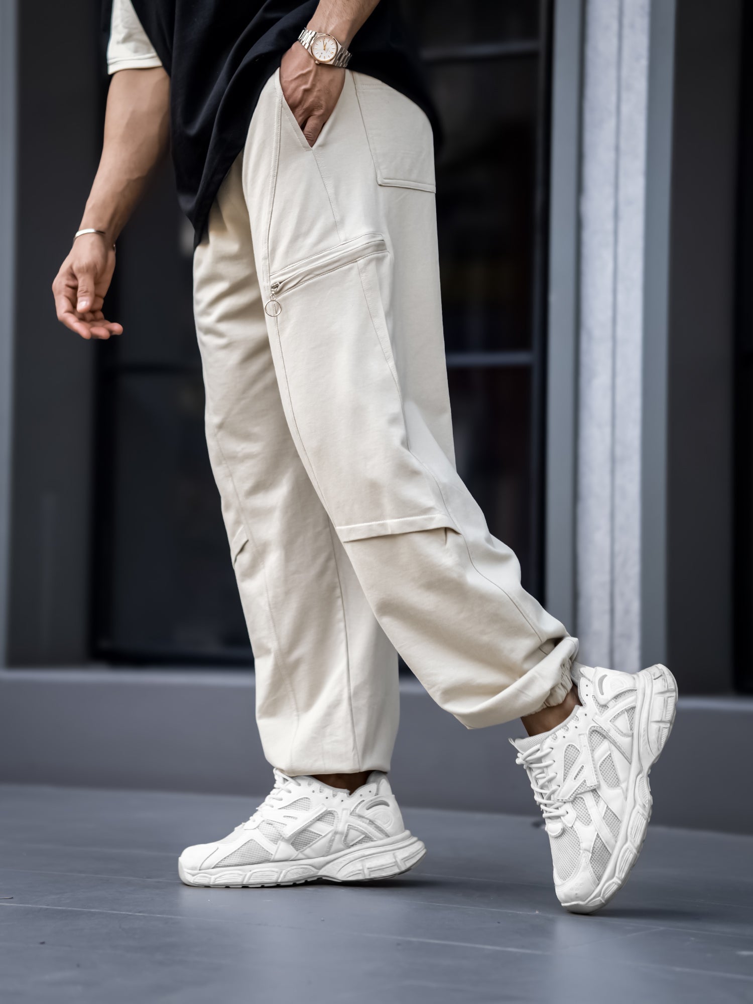 Uitility Zipper Biscuit Trackpant