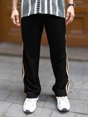 TwinLine Tape Black Trackpant