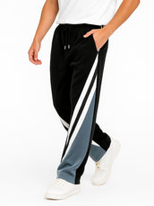 Crosscut Black Baggy Trackpant