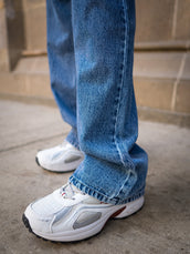 Deep ocean baggy bootcut jeans for men - view 7