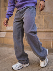 Grey baggy shadow bootcut jeans for men - view 6