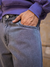 Grey baggy shadow bootcut jeans for men - view 3