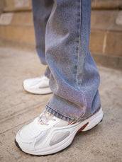 Grey baggy shadow bootcut jeans for men - view 5