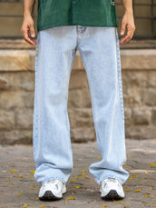 Sky fade baggy bootcut jeans for men - view 8