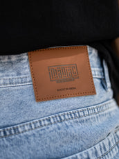 Sky fade baggy cargo jeans for men - view 7