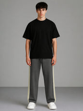 Bold Panel Dark Grey Pant