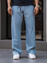 Baggy Light Grey 3 Line Pleat Pant