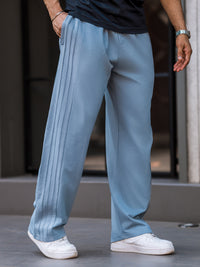 Baggy Light Grey 3 Line Pleat Pant