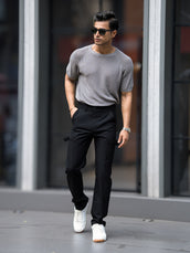 Submarine Buckle Pocket Black Cargo Pant