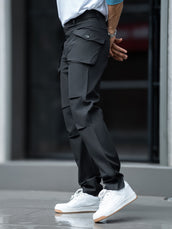 Submarine Flap Pocket Black Cargo Pant
