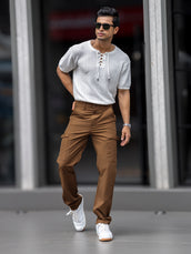 Submarine Buckle Pocket Khaki Cargo Pant