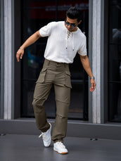Submarine Flap Pocket Light Grey Cargo Pant