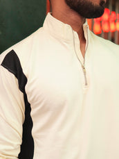 Color Block Side Panel Half Sleeve Tshirt