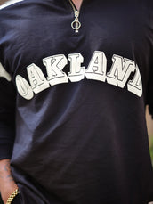 Oakland Black Polo Full Sleeve Tshirt