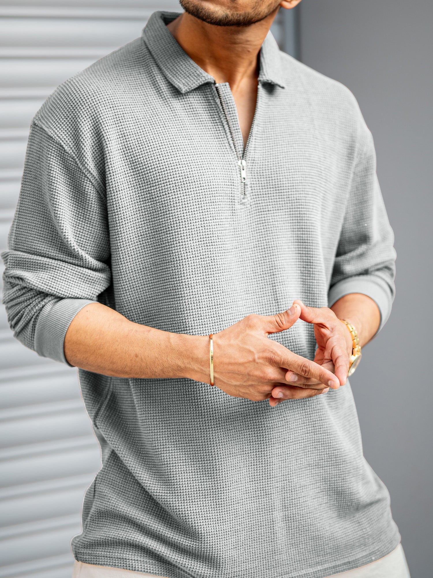 Umbrella Light Grey Polo T-Shirt