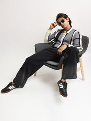 High Street Cream, Grey Full Sleeve Polo T-Shirt