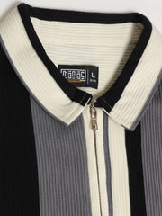 High Street Cream, Grey Full Sleeve Polo T-Shirt