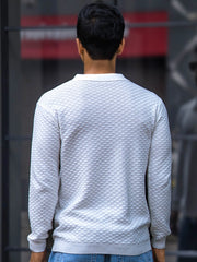 Imperial White Full Sleeve Polo T-Shirt