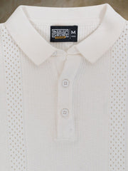 Snowpeak Half White Half Sleeve Polo T-Shirt