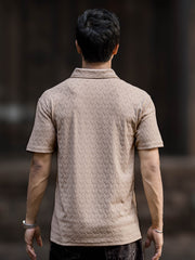 Ralph Beige Half Sleeve Polo T-Shirt