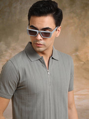 Ozone Dusty Green Half Sleeve Polo T-Shirt