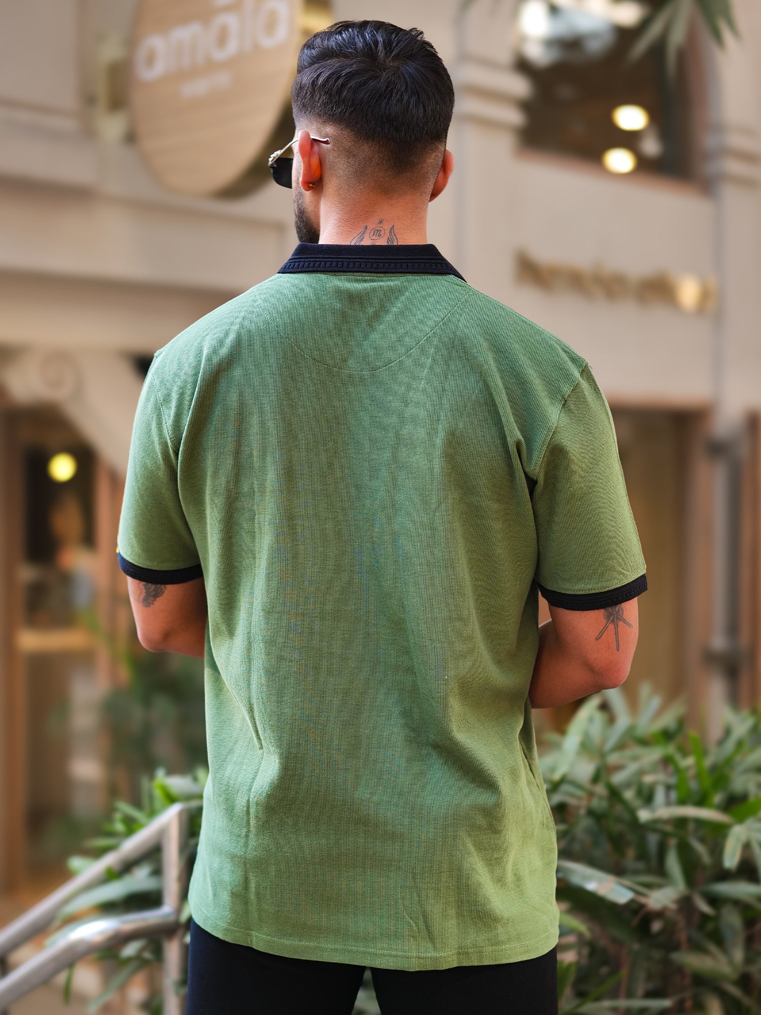 Waffle Textured Hunter Green Tshirt