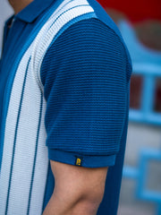 Knitridge Navy Half Sleeve Polo T-Shirt