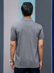 Ozone Grey Half Sleeve Polo T-Shirt
