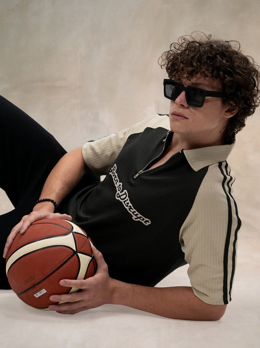 Born to Disrupt Olive Half Sleeve Polo T-Shirt