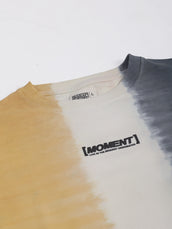 Tie & Dyed Mustard Cream Half Sleeve Tshirt