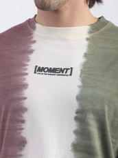 Tie & Dyed Onion Cream Half Sleeve Tshirt